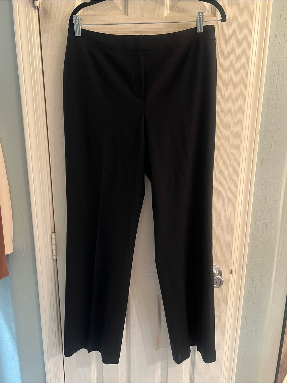 Lafayette black wool straight leg dress pant 10